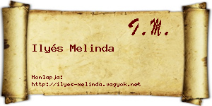 Ilyés Melinda névjegykártya